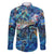 Aruba Family Matching Long Sleeve Bodycon Dress and Hawaiian Shirt Sea Turtle Tropical Pattern