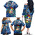 Aruba Family Matching Off The Shoulder Long Sleeve Dress and Hawaiian Shirt Sea Turtle Tropical Pattern