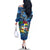 Aruba Family Matching Off The Shoulder Long Sleeve Dress and Hawaiian Shirt Sea Turtle Tropical Pattern