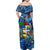 Aruba Family Matching Off Shoulder Maxi Dress and Hawaiian Shirt Sea Turtle Tropical Pattern