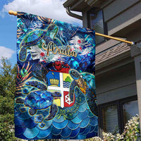 Aruba Garden Flag Sea Turtle Tropical Pattern - Wonder Print Shop