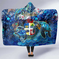 Aruba Hooded Blanket Sea Turtle Tropical Pattern - Wonder Print Shop