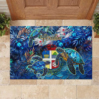 Aruba Rubber Doormat Sea Turtle Tropical Pattern - Wonder Print Shop