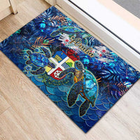 Aruba Rubber Doormat Sea Turtle Tropical Pattern - Wonder Print Shop