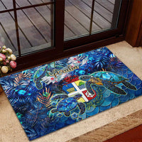 Aruba Rubber Doormat Sea Turtle Tropical Pattern - Wonder Print Shop