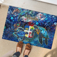 Aruba Rubber Doormat Sea Turtle Tropical Pattern - Wonder Print Shop