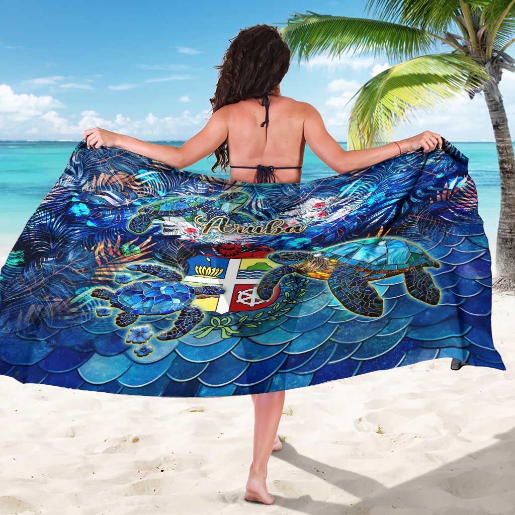 Aruba Sarong Sea Turtle Tropical Pattern - Wonder Print Shop