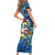 Aruba Short Sleeve Bodycon Dress Sea Turtle Tropical Pattern - Wonder Print Shop