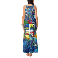 Aruba Tank Maxi Dress Sea Turtle Tropical Pattern - Wonder Print Shop
