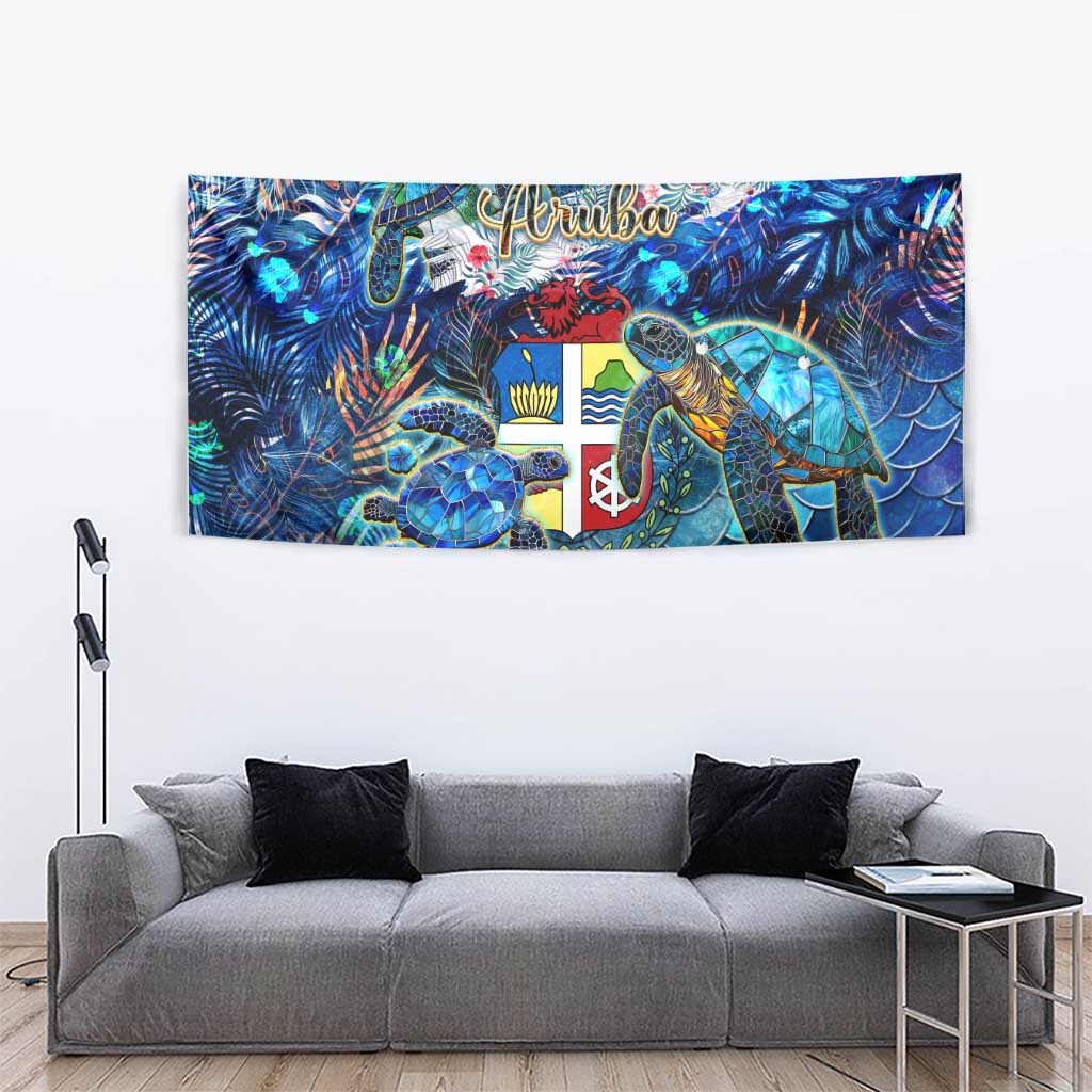 Aruba Tapestry Sea Turtle Tropical Pattern - Wonder Print Shop