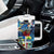 Aruba Tumbler With Handle Sea Turtle Tropical Pattern - Wonder Print Shop