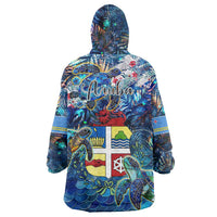 Aruba Wearable Blanket Hoodie Sea Turtle Tropical Pattern - Wonder Print Shop