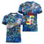 Aruba Women V-Neck T-Shirt Sea Turtle Tropical Pattern - Wonder Print Shop