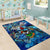 Bermuda Area Rug Sea Turtle Tropical Pattern