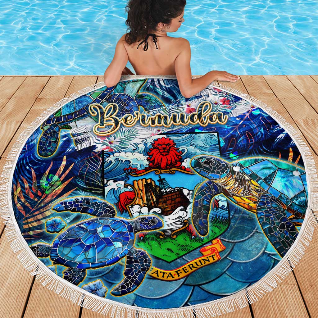 Bermuda Beach Blanket Sea Turtle Tropical Pattern