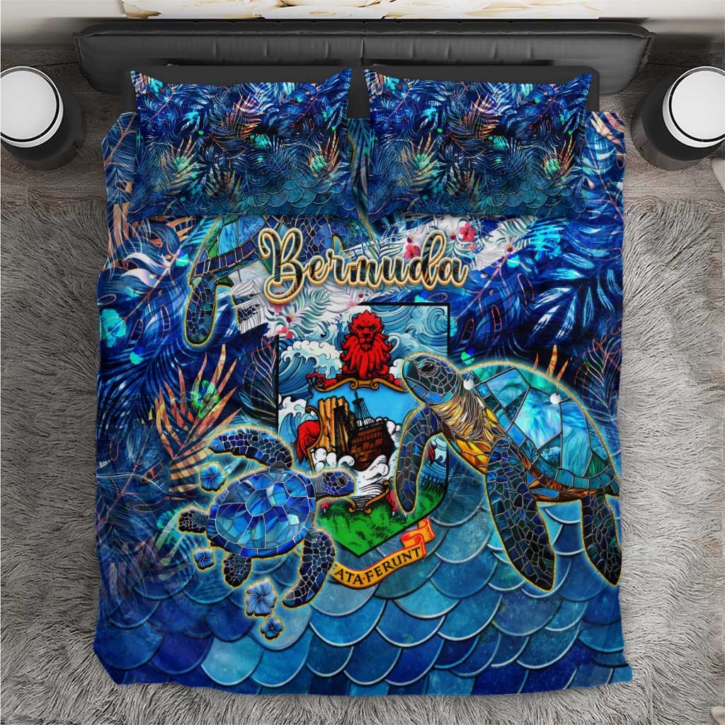 Bermuda Bedding Set Sea Turtle Tropical Pattern