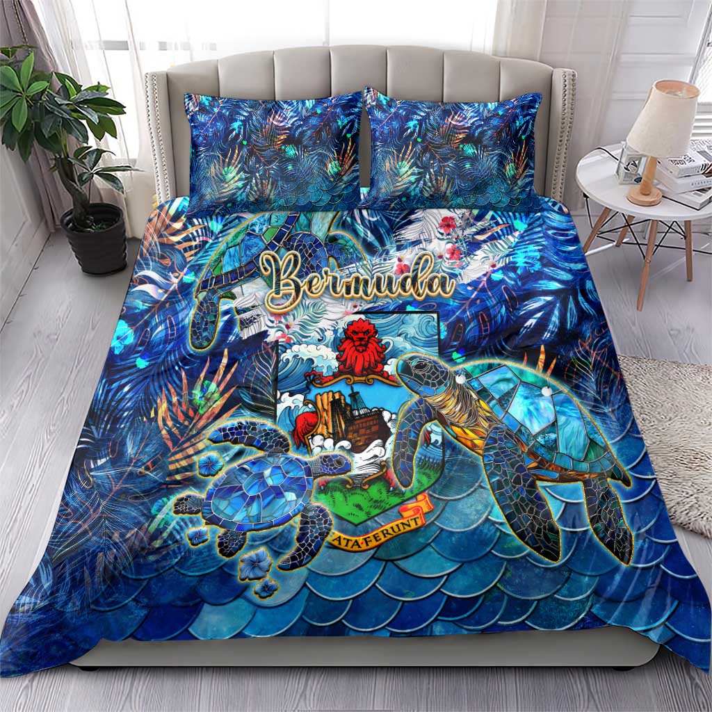 Bermuda Bedding Set Sea Turtle Tropical Pattern