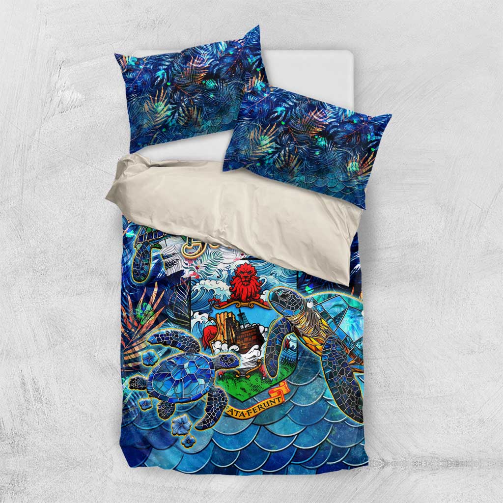 Bermuda Bedding Set Sea Turtle Tropical Pattern