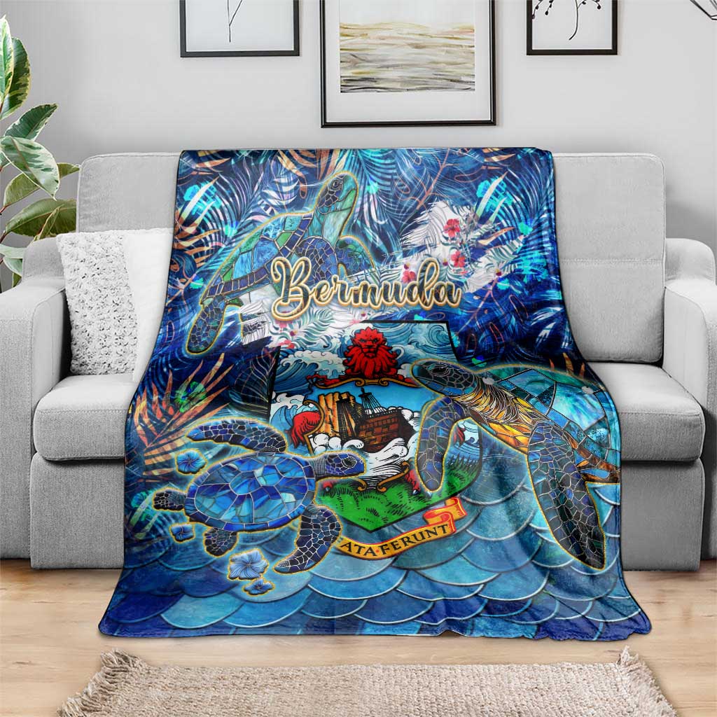 Bermuda Blanket Sea Turtle Tropical Pattern