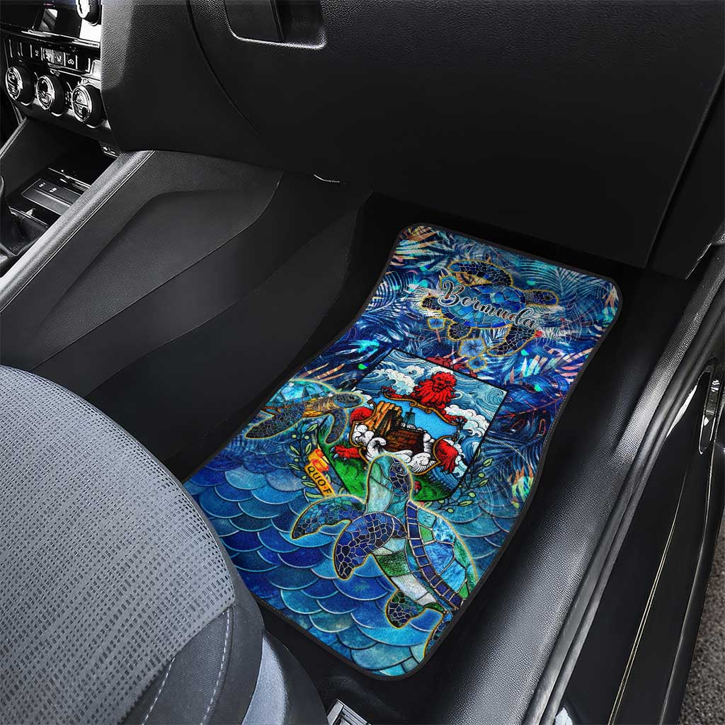 Bermuda Car Mats Sea Turtle Tropical Pattern