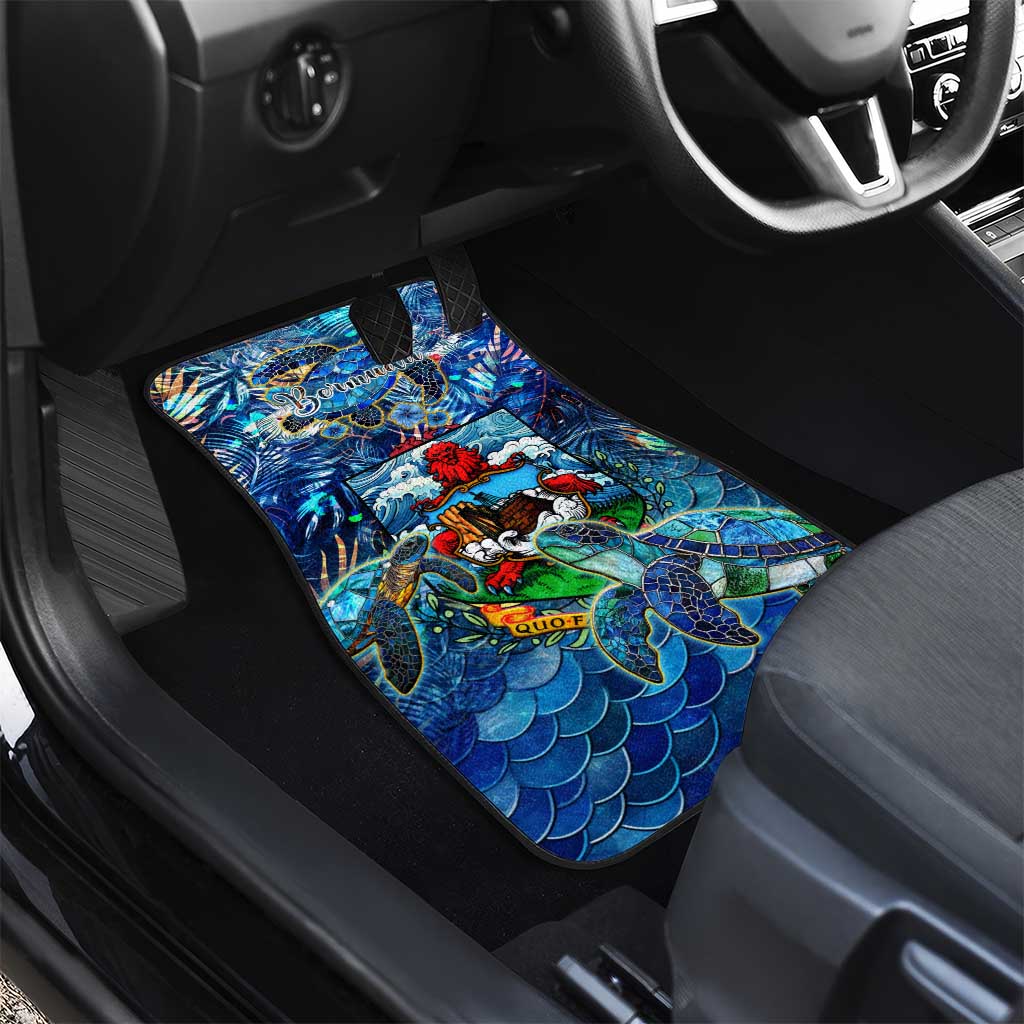 Bermuda Car Mats Sea Turtle Tropical Pattern