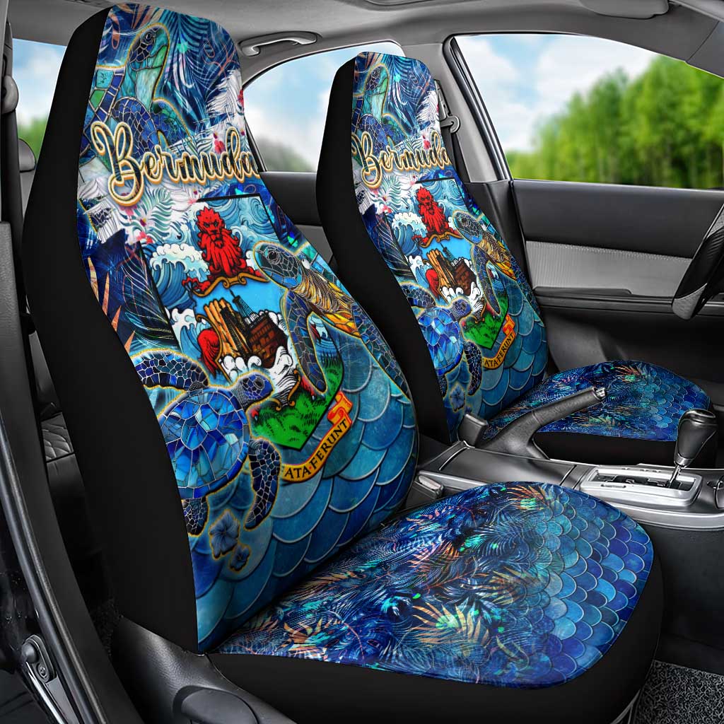 Bermuda Car Seat Cover Sea Turtle Tropical Pattern