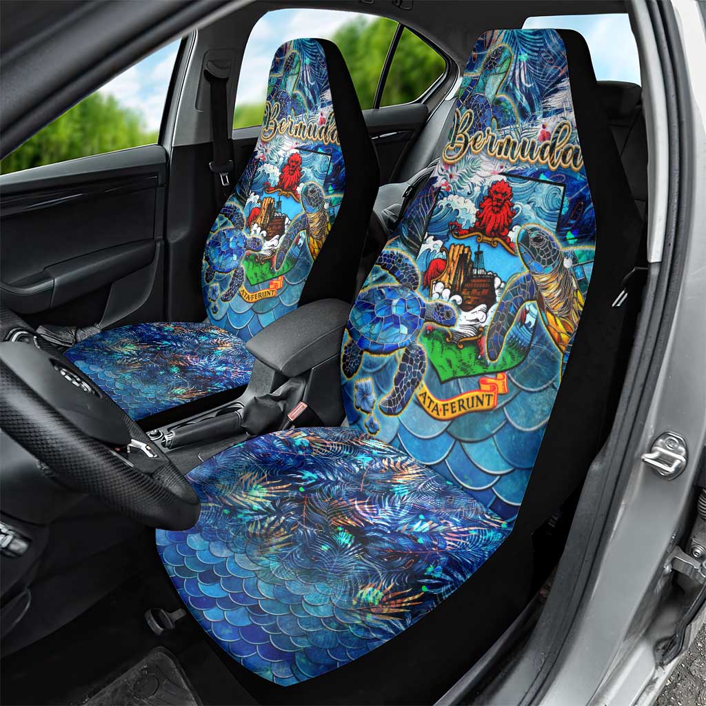 Bermuda Car Seat Cover Sea Turtle Tropical Pattern