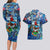 Bermuda Couples Matching Long Sleeve Bodycon Dress and Hawaiian Shirt Sea Turtle Tropical Pattern