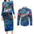Bermuda Couples Matching Long Sleeve Bodycon Dress and Long Sleeve Button Shirt Sea Turtle Tropical Pattern