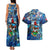 Bermuda Couples Matching Tank Maxi Dress and Hawaiian Shirt Sea Turtle Tropical Pattern
