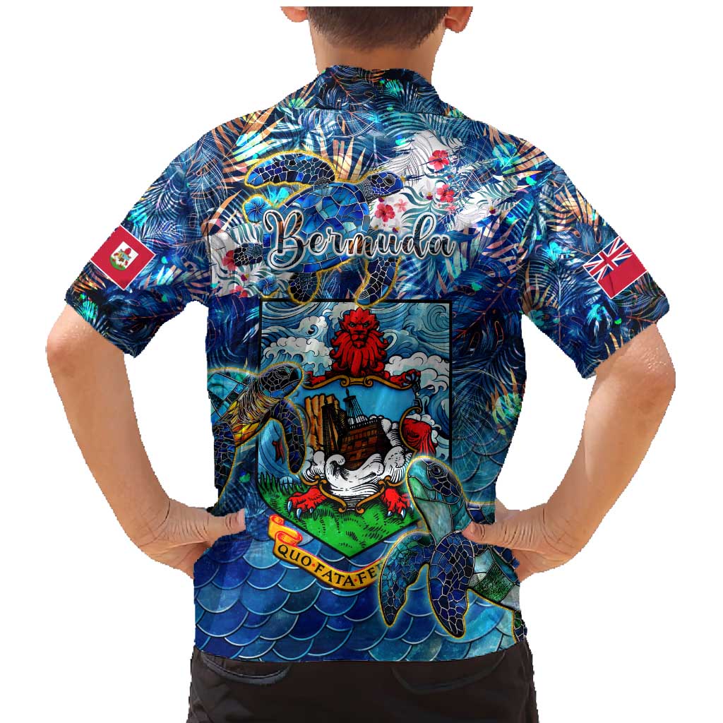 Bermuda Family Matching Mermaid Dress and Hawaiian Shirt Sea Turtle Tropical Pattern