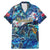 Bermuda Family Matching Mermaid Dress and Hawaiian Shirt Sea Turtle Tropical Pattern