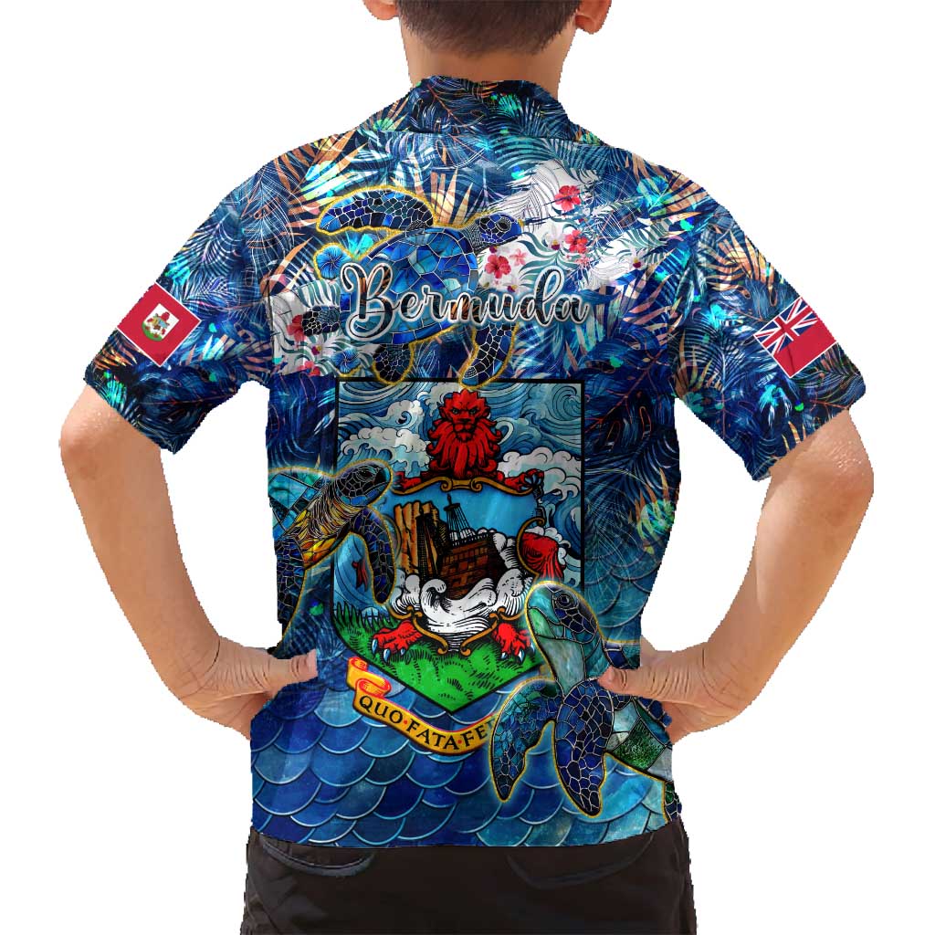 Bermuda Family Matching Summer Maxi Dress and Hawaiian Shirt Sea Turtle Tropical Pattern - Wonder Print Shop