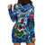Bermuda Hoodie Dress Sea Turtle Tropical Pattern - Wonder Print Shop