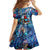 Bermuda Kid Short Sleeve Dress Sea Turtle Tropical Pattern - Wonder Print Shop