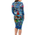 Bermuda Long Sleeve Bodycon Dress Sea Turtle Tropical Pattern - Wonder Print Shop
