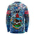 Bermuda Long Sleeve Shirt Sea Turtle Tropical Pattern - Wonder Print Shop