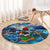 Bermuda Round Carpet Sea Turtle Tropical Pattern - Wonder Print Shop