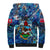 Bermuda Sherpa Hoodie Sea Turtle Tropical Pattern - Wonder Print Shop