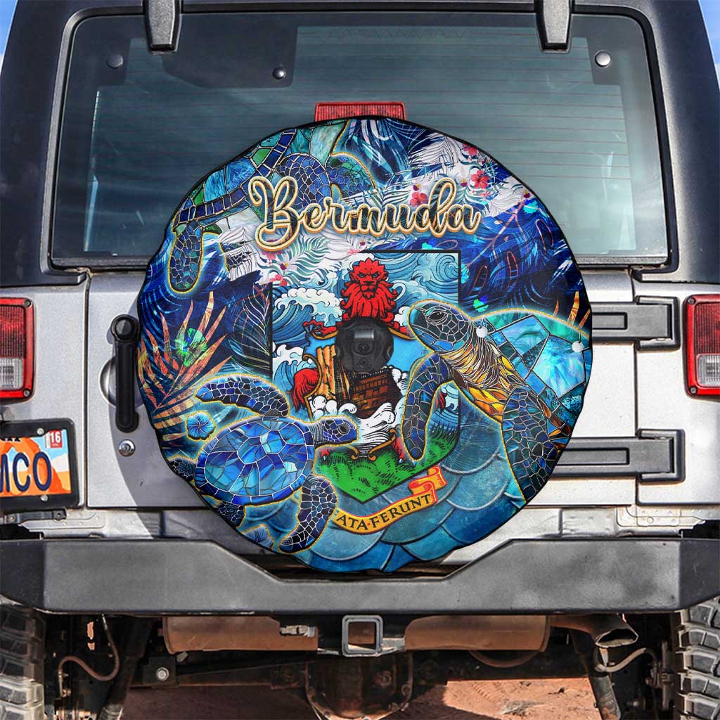 Bermuda Spare Tire Cover Sea Turtle Tropical Pattern - Wonder Print Shop