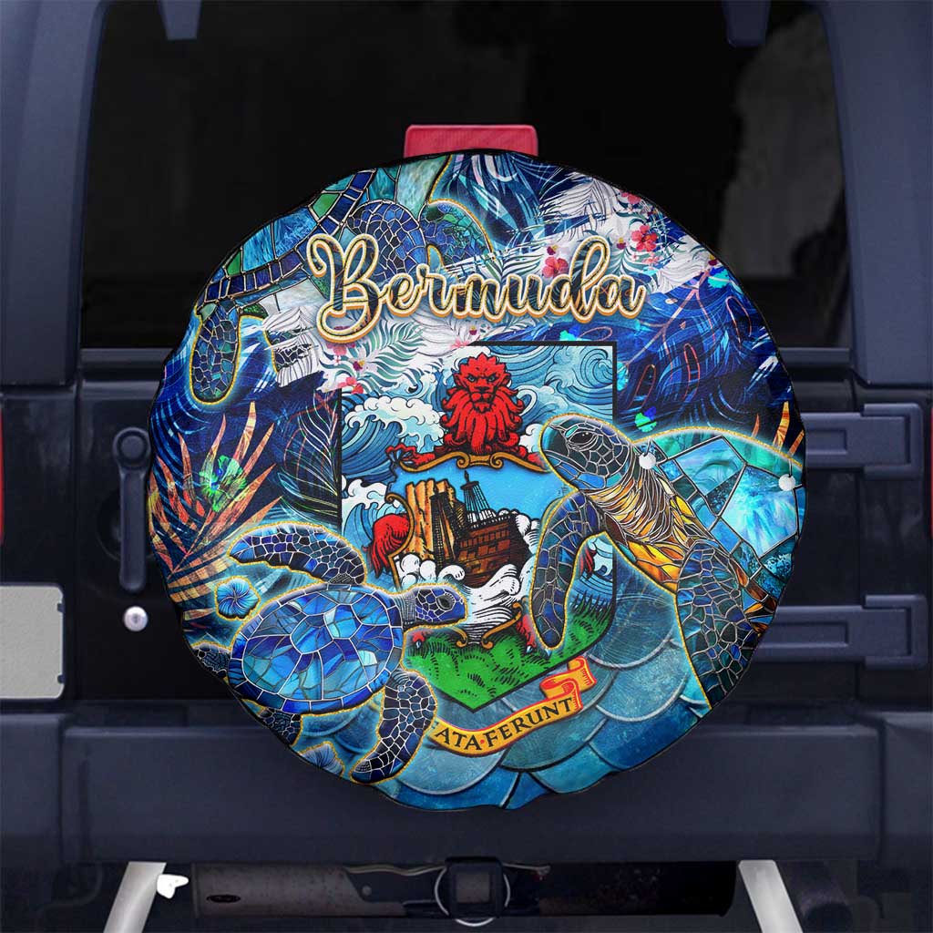 Bermuda Spare Tire Cover Sea Turtle Tropical Pattern - Wonder Print Shop