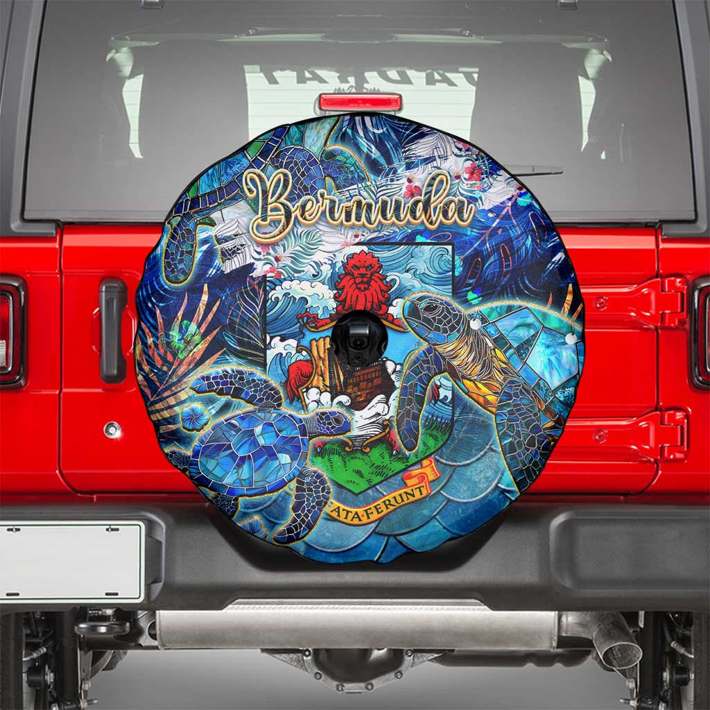 Bermuda Spare Tire Cover Sea Turtle Tropical Pattern - Wonder Print Shop