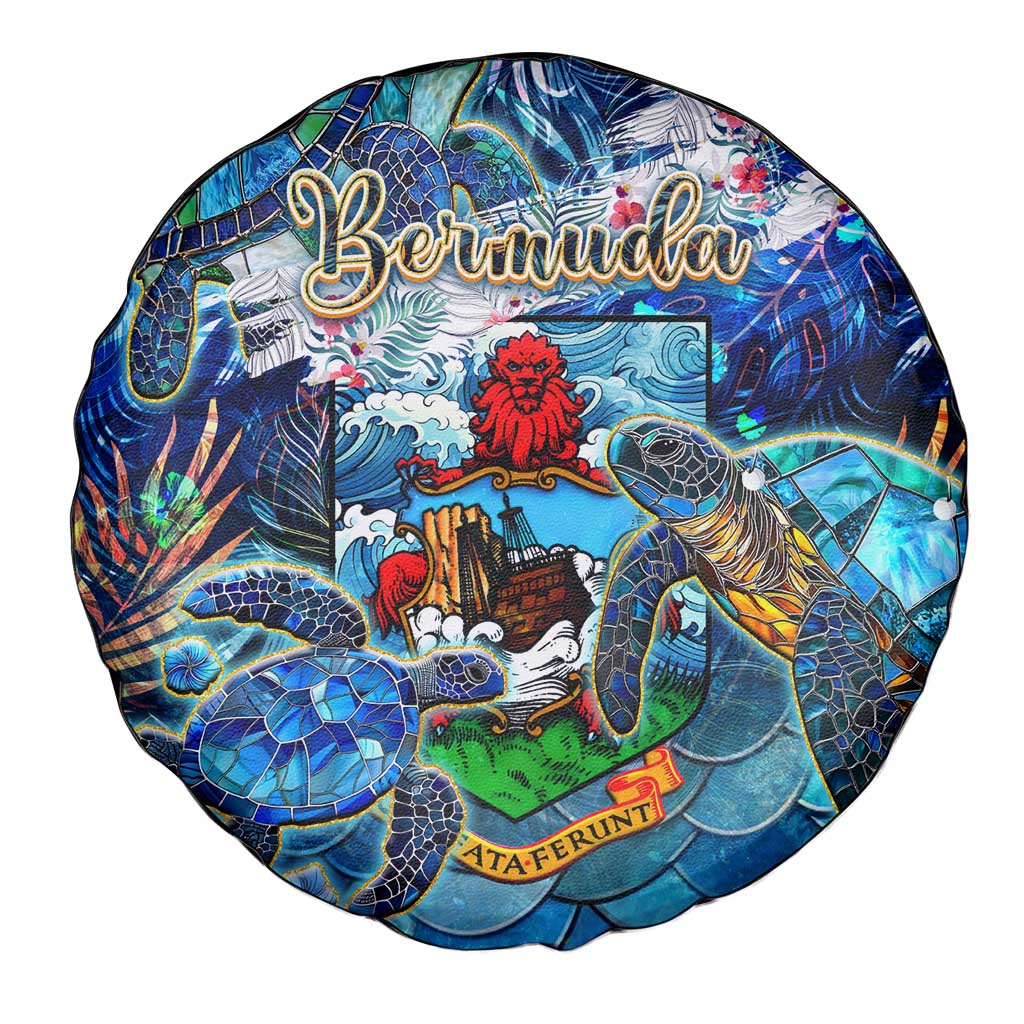 Bermuda Spare Tire Cover Sea Turtle Tropical Pattern - Wonder Print Shop