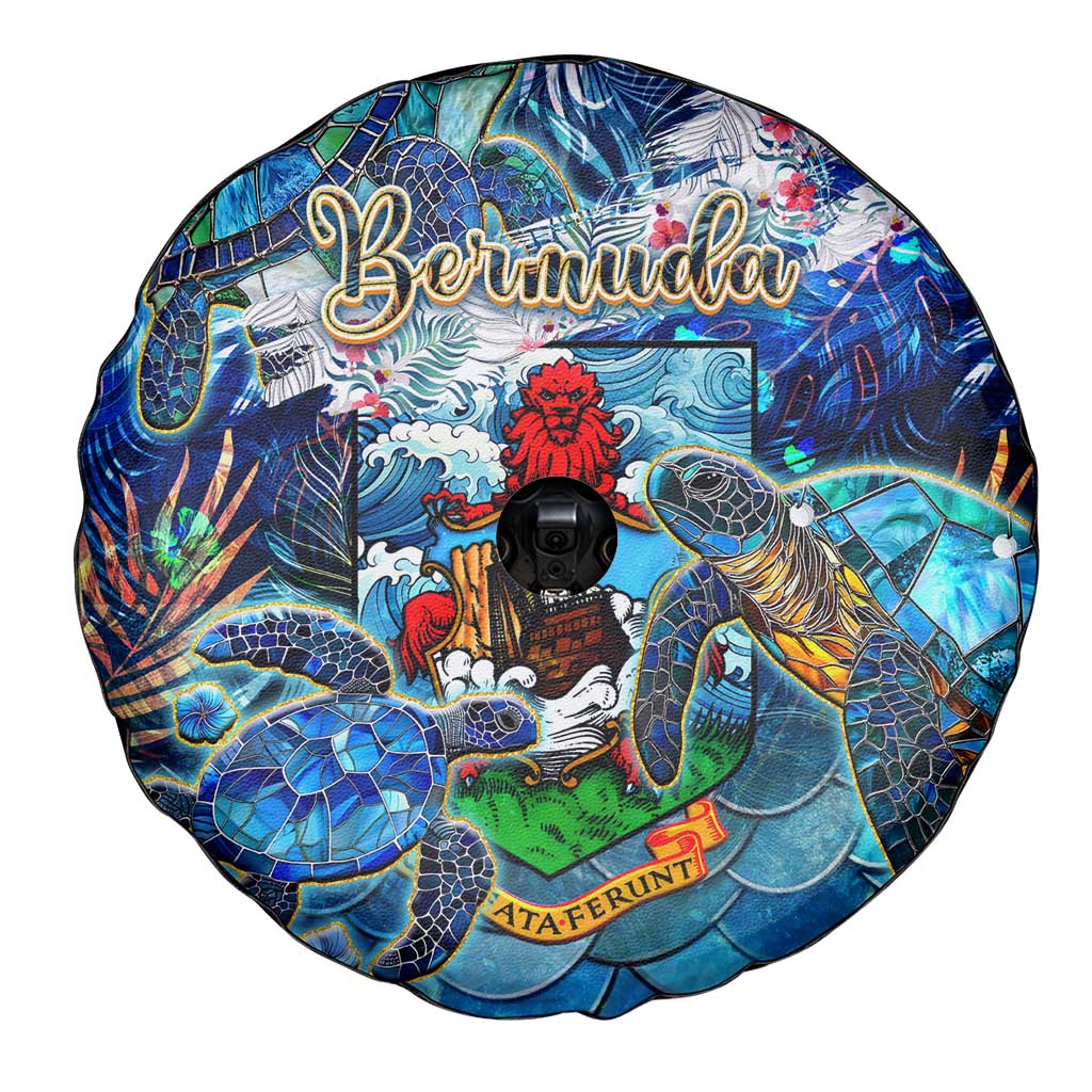 Bermuda Spare Tire Cover Sea Turtle Tropical Pattern - Wonder Print Shop