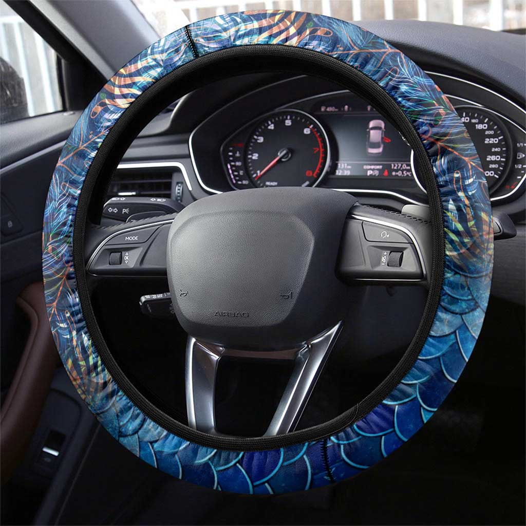Bermuda Steering Wheel Cover Sea Turtle Tropical Pattern - Wonder Print Shop