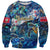 Bermuda Sweatshirt Sea Turtle Tropical Pattern - Wonder Print Shop