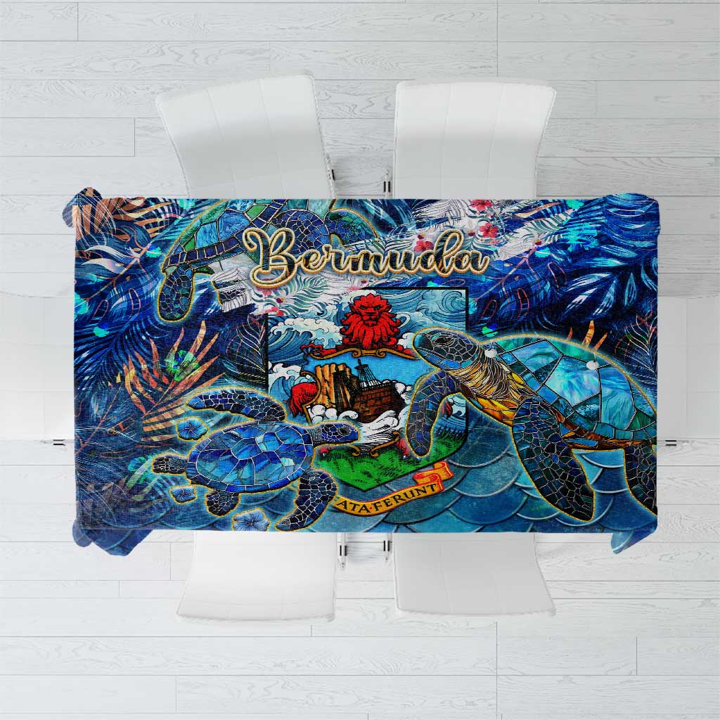 Bermuda Tablecloth Sea Turtle Tropical Pattern - Wonder Print Shop