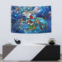 Bermuda Tapestry Sea Turtle Tropical Pattern - Wonder Print Shop