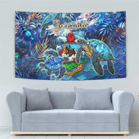 Bermuda Tapestry Sea Turtle Tropical Pattern - Wonder Print Shop
