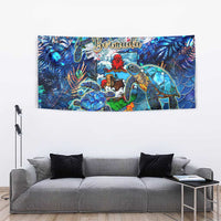 Bermuda Tapestry Sea Turtle Tropical Pattern - Wonder Print Shop